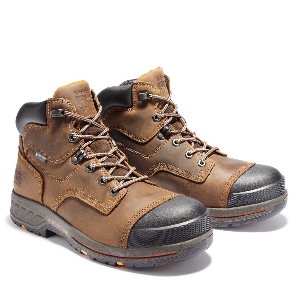 Timberland Mens Work Boots PRO® Helix HD 6\" Comp Toe - Brown/Black - India OZ2836047